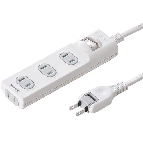 火災予防安全タップ（2P・4個口・5m・ホワイト）