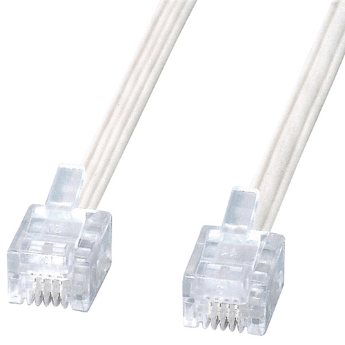 エコロジー電話ケーブル（ホワイト・1m）