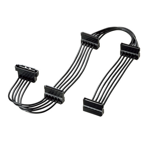 シリアルATA電源分岐ケーブル（4分岐・上L型・40cm）