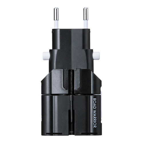 海外電源変換アダプタ（ブラック）