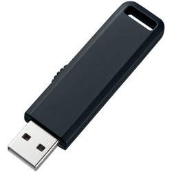 USB2.0メモリ（8GB） スライド式コネクタ（ブラック）