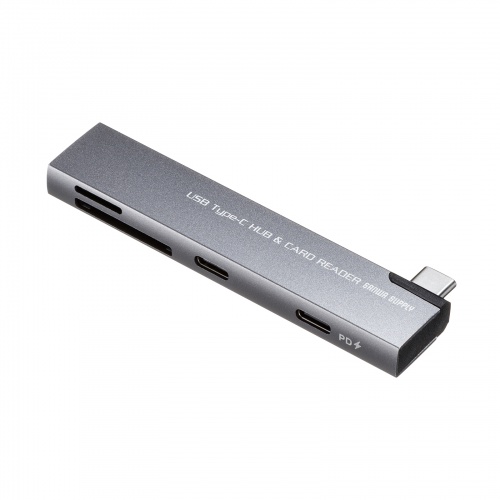 USB 5Gbps 2ポート スリム ハブ（カードリーダー付き）