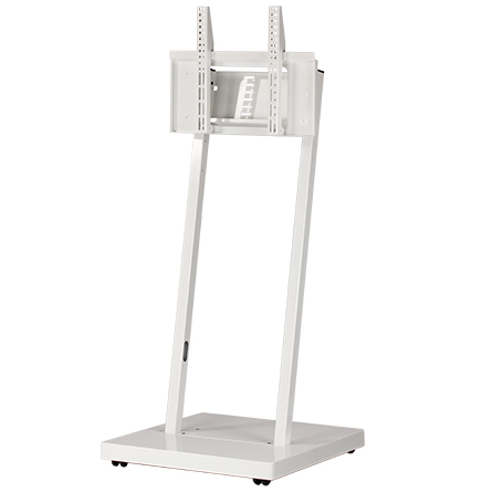 デジタルサイネージスタンド（ノックダウン仕様） 耐荷重30kg 白 ミニマムタイプ