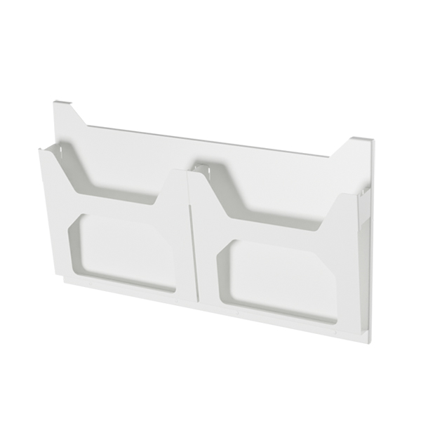 カタログホルダー 横2面タイプ ホワイト