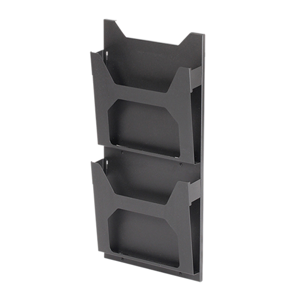 カタログホルダー 縦2面タイプ ブラック