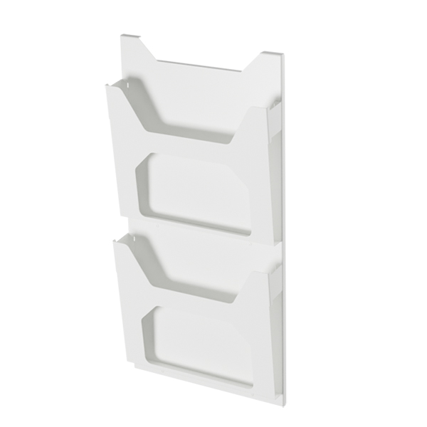 カタログホルダー 縦2面タイプ ホワイト