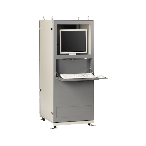 正面斜め機器搭載扉開放画像