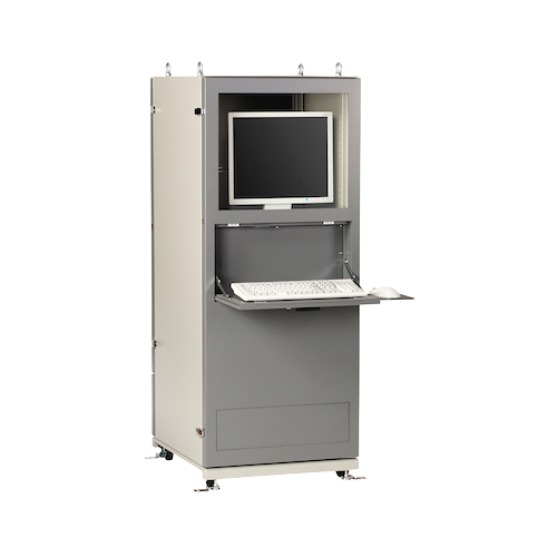 正面斜め機器搭載扉開放画像