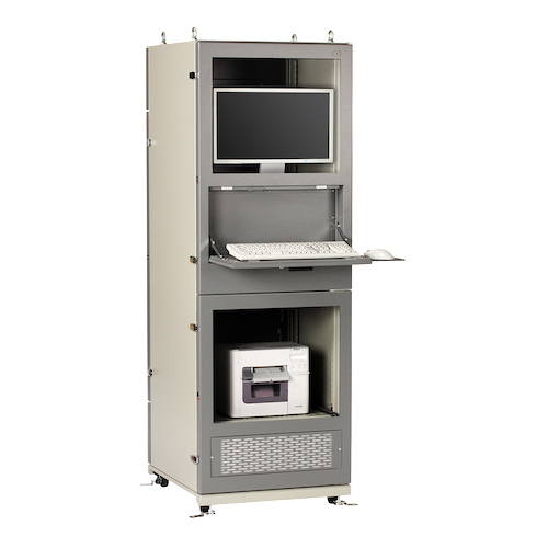 正面斜め機器搭載扉開放画像