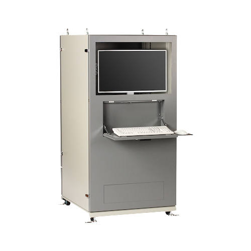 正面斜め機器搭載扉開放画像
