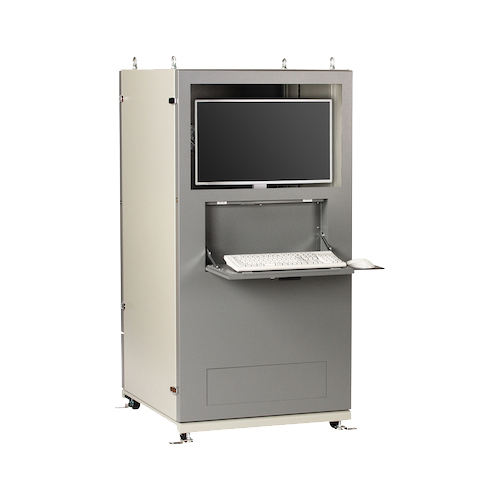正面斜め機器搭載扉開放画像