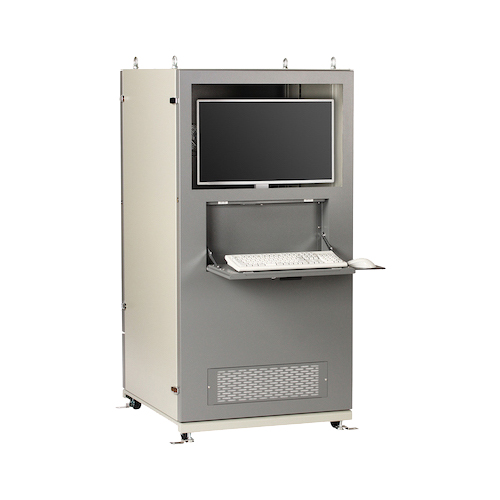 正面斜め機器搭載扉開放画像
