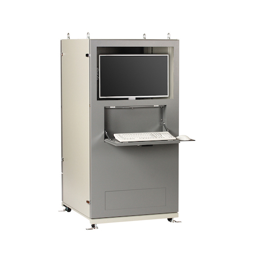 正面斜め機器搭載扉開放画像