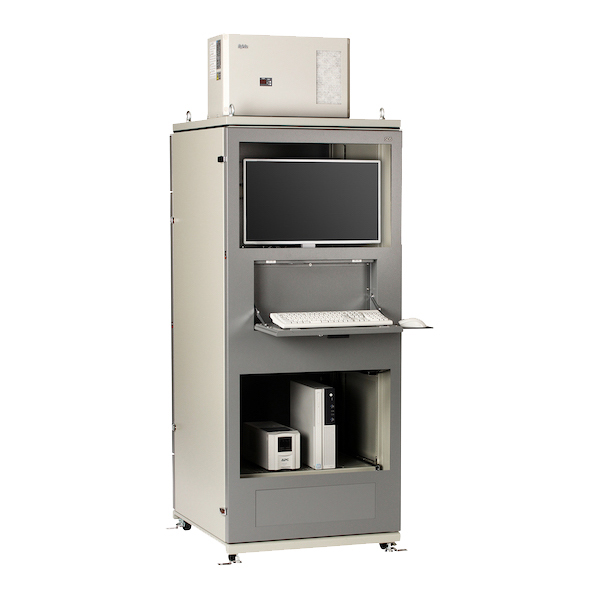 正面斜め機器搭載扉開放画像