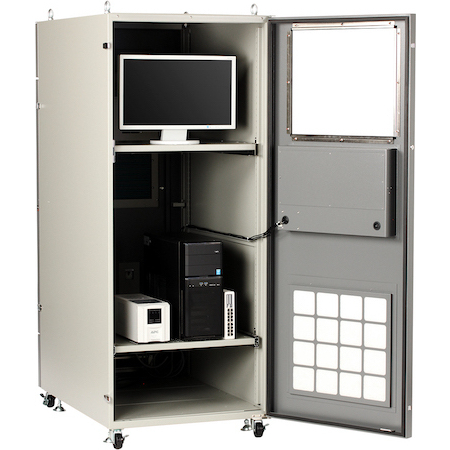 正面斜め機器搭載扉開放画像