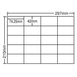 シンプルパックシートカットラベル A4版 20面付(1ケース500シート)