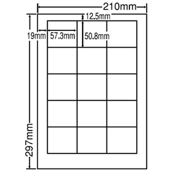 シートカットラベル A4版 15面付(1ケース500シート)