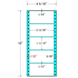 タックフォームラベル 4 5/10インチ×10インチ 5面付(1ケース1000折)