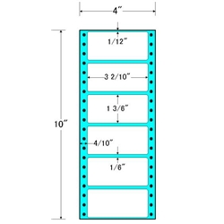 タックフォームラベル 4インチ×10インチ 6面付(1ケース1000折)