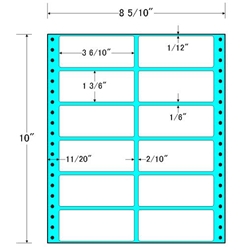 タックフォームラベル 8 5/10インチ×10インチ 12面付(1ケース500折)