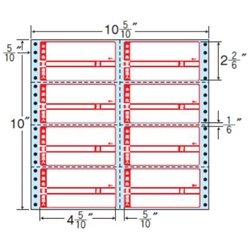 タックフォームラベル 10 5/10インチ×10インチ 8面付(1ケース500折)