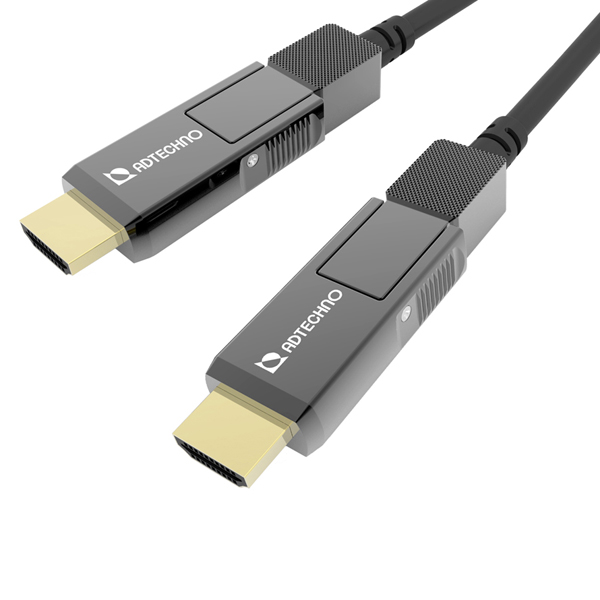 18Gbpsフルスペック対応 高強度光ファイバ脱着式HDMIケーブル 100m