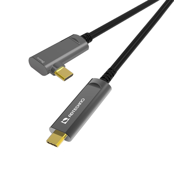 10Gbps対応光ファイバUSBケーブル C-C L型 5m