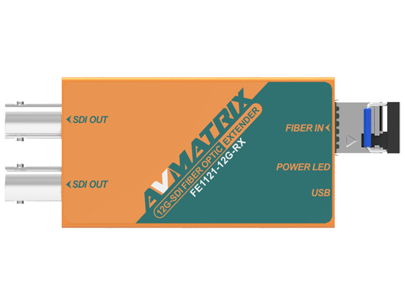 リクロック搭載12G-SDI光延長器 受信機