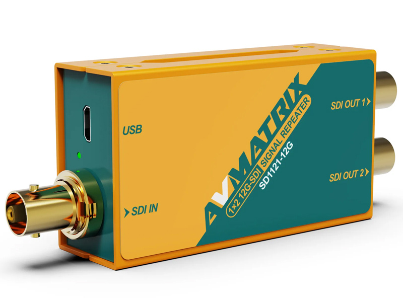 リクロック搭載12G-SDI 2分配器