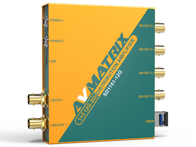 リクロック搭載12G-SDI 5分配器