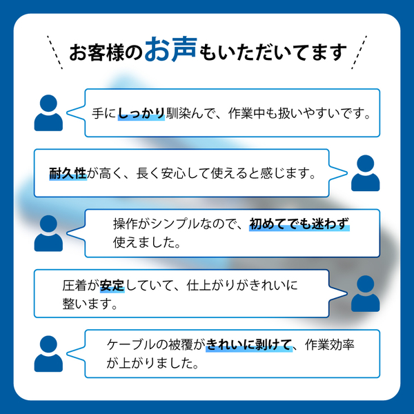 RJ-11/RJ-45カット/ストリップ/圧着工具