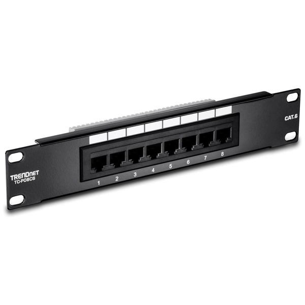 8ポート Cat.6 非シールドパッチパネル