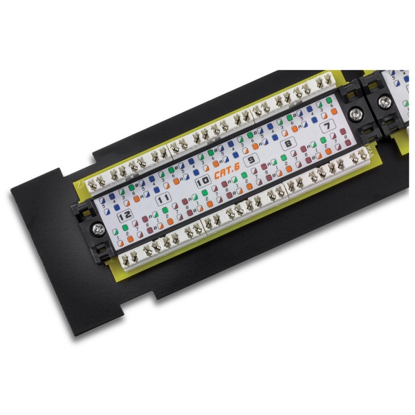 12ポート Cat6 非シールド壁掛けパッチパネル（89Dブラケット付属）