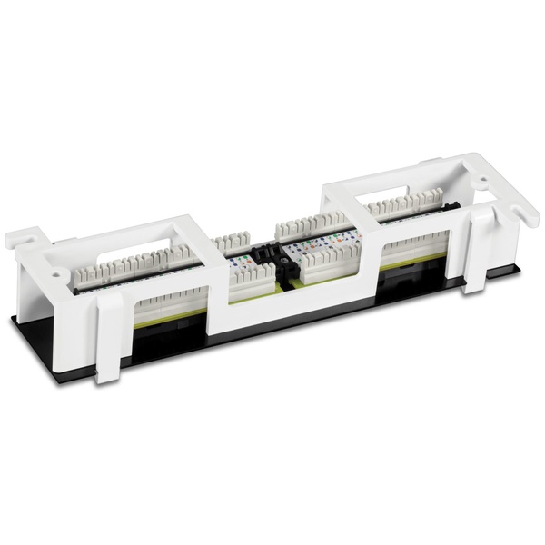 12ポート Cat6 非シールド壁掛けパッチパネル（89Dブラケット付属）