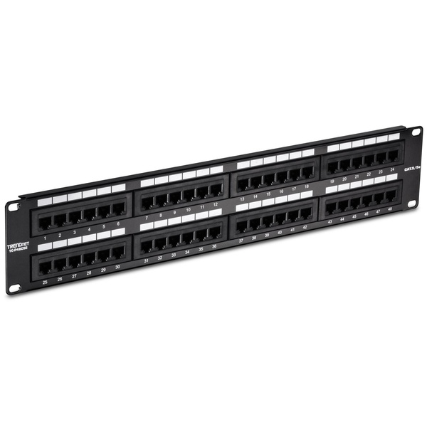 48ポート Cat5/5e アンシールドパッチパネル