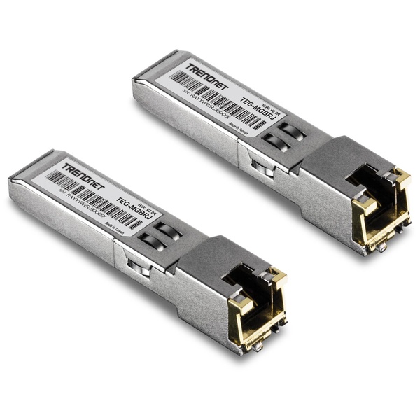 2個パック 1000BASE-T RJ-45銅製SFPモジュール