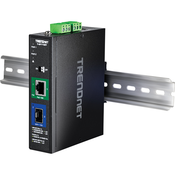 産業用 10G SFP+ - 10G PoE++ メディアコンバーター