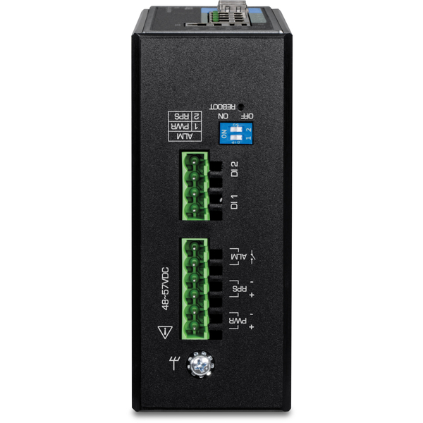 6ポート 産業用 ギガビット L2+マネージドPoE++ DINレールスイッチ