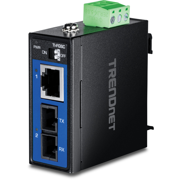 産業用 1000BASE-LX マルチモードSCファイバー コンバーター (1km)