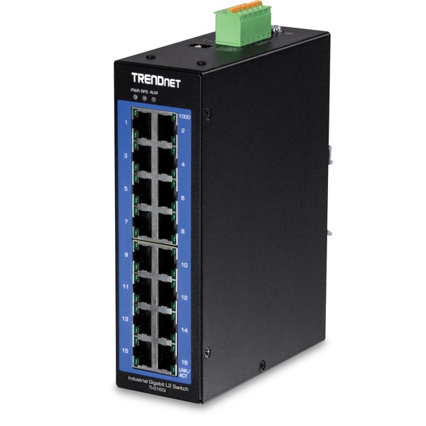 16ポート 産業用ギガビットL2マネージド・DINレールスイッチ