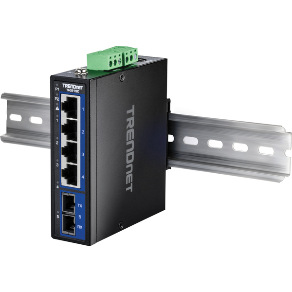 産業用 5ポート ギガビット DINレールスイッチ マルチモードSCポート付