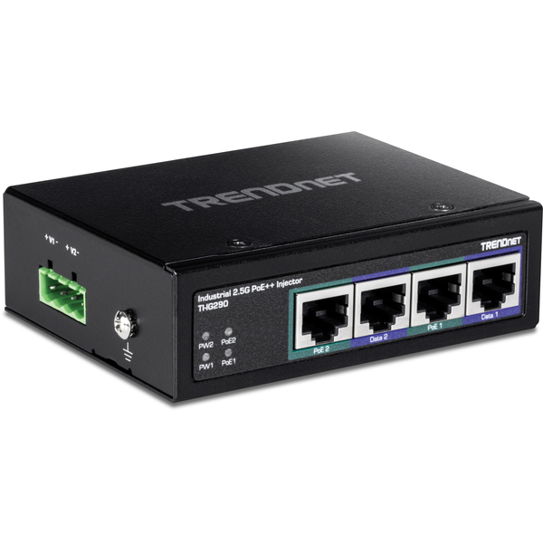 産業用 90W 2ポート 2.5G PoE++インジェクター