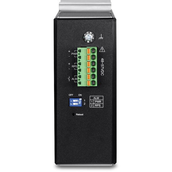 産業用 12ポート ギガビット L2+ マネージドPoE+ DINレールスイッチ