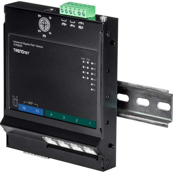 産業用 6ポート ギガビット PoE+ 壁掛けフロントアクセススイッチ
