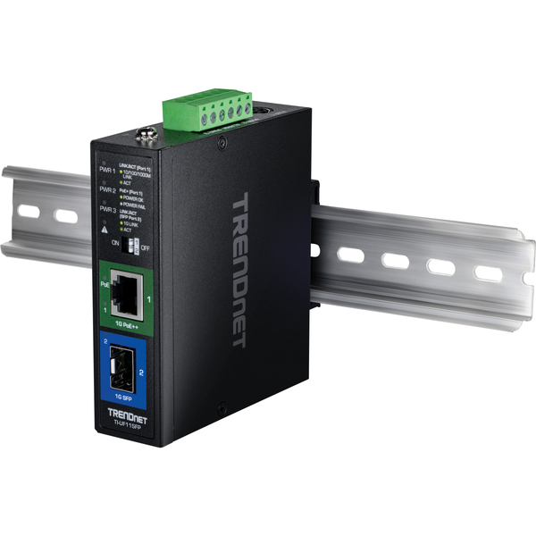 産業用 SFP～ギガビット PoE++ メディアコンバーター (95W)