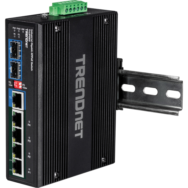産業用 6ポート ギガビット PoE++ DINレールスイッチ