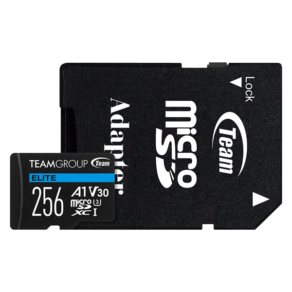 ELITE Micro SDXC UHS-1 U3 V30 A1 メモリーカード 256GB SDアダプタ付