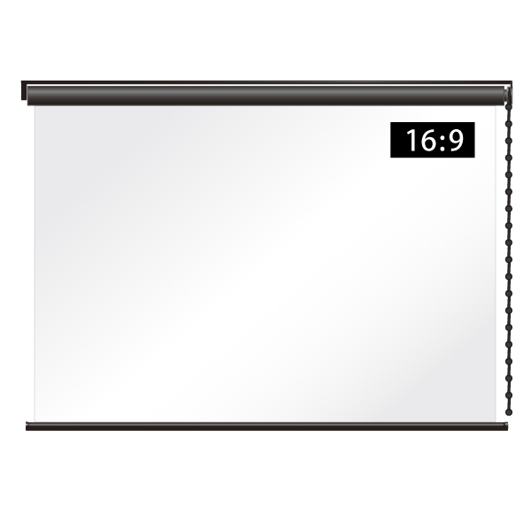 チェーンタイプ リア投影スクリーン ワイド130インチ