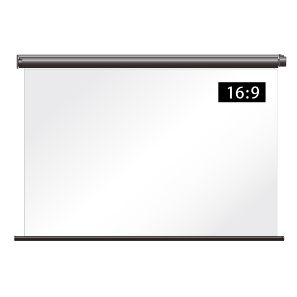 電動タイプケースなし リア投影スクリーン ワイド130インチ