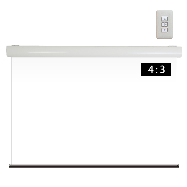 壁スイッチケース付き電動スクリーン 4:3 120インチ